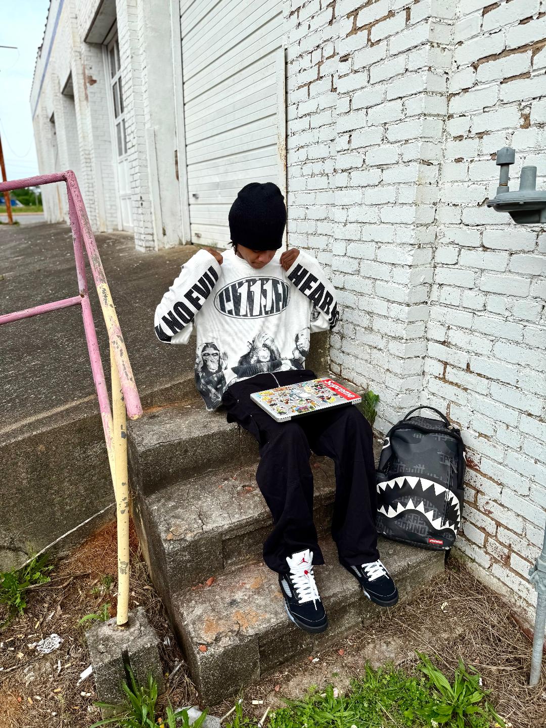 NO EVIL WAFFLE KNIT THERMAL